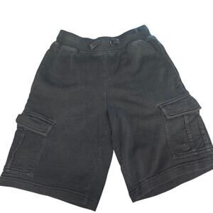 Hanna Andersson black sweat shorts pull on drawstring waist Size 130 (8)